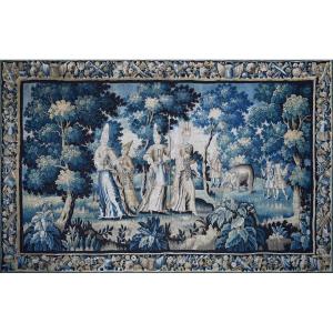 Txceptional Aubusson Tapestry - The Story Of “the Elephant And The Rope On Its Leg” - No. 1340