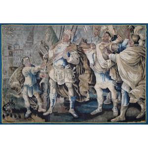 The Conversion Of Constantine, 17th Century Aubusson Manufacture Tapestry - H2m12xl2m82, N° 1362