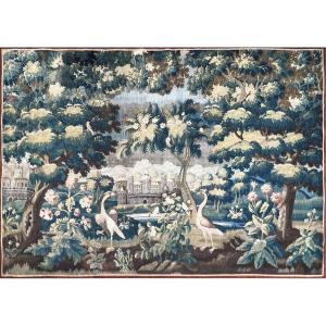 Tapisserie Verdure d'Aubusson Fin Du 17e Siècle - L4m10xh2m70 - N° 1393