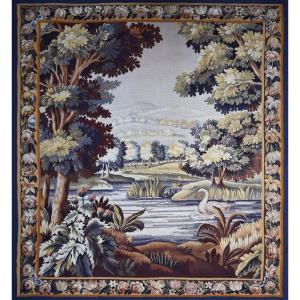 Tapisserie Verdure de la Manufacture Aubusson 19 ème Siècle - L1m84xh2m20 - N° 1465