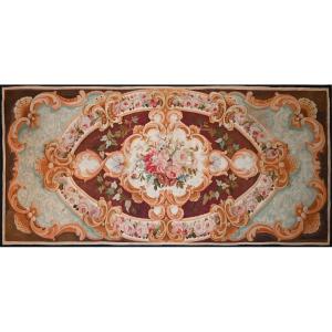 Tapis De La Manufacture Aubusson XIX ème Siècle, Style Napoléon III - 2m20x1m00 - N° 1485