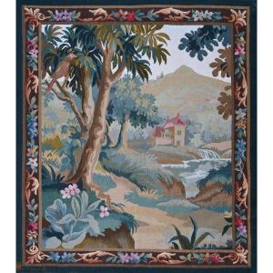 Tapisserie Verdure De La Manufacture Roubert Fours Aubusson - 90lx105h - N° 1492