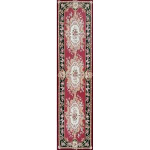 Tapis Galerie d'Aubusson Pour Couloir, Style Napoleon III, Circa 1950 - 392x92 - N° 1497