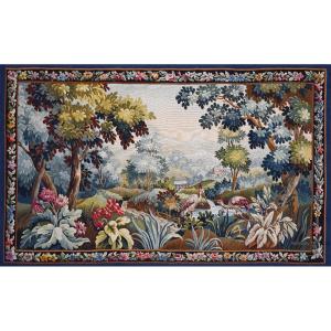 Verdure Le Chemin, Tapestry From The Aubusson Factory - Signed, Bolduc - 190lx110h - No. 1514 