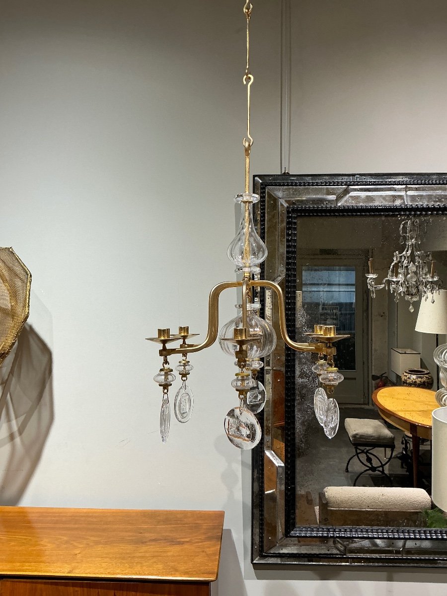 Pair Of Erik Holgund Chandeliers Sweden 1970