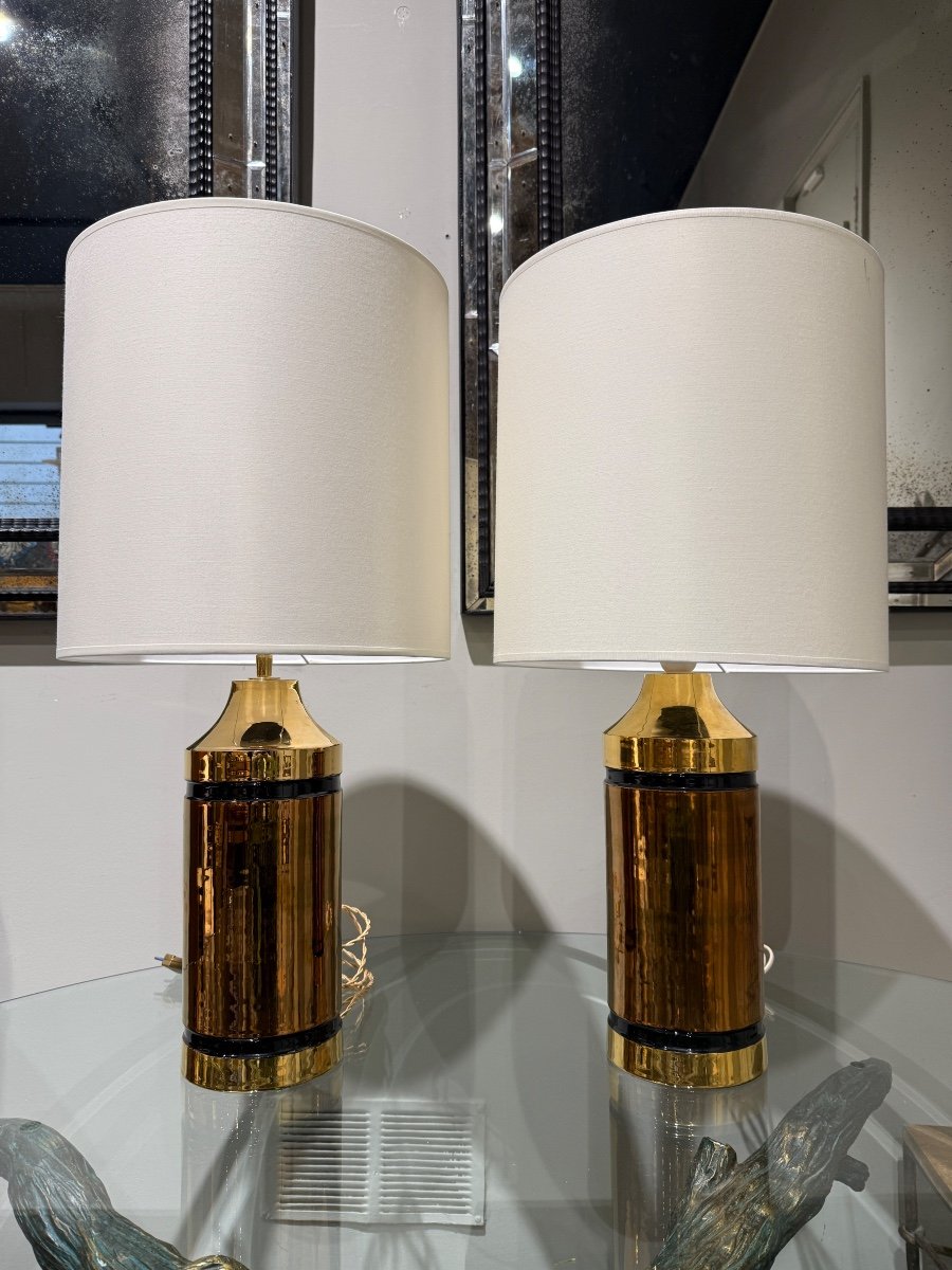 Pair Of Bergboms Lamps Sweden 1970