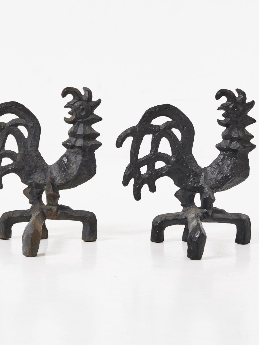 Pair Of Swedish Andirons 1970