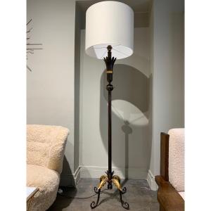 Wrought Iron Floor Lamp France Circa 1950