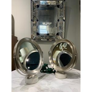 Pair Of Sergio Mazza Mirrors Italy 1970