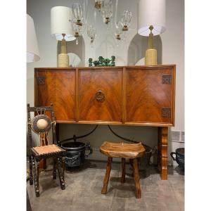 Walnut Cabinet Circa 1940 Sweden 