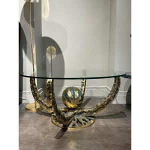 Table Basse En Bronze H Fernandez 1970