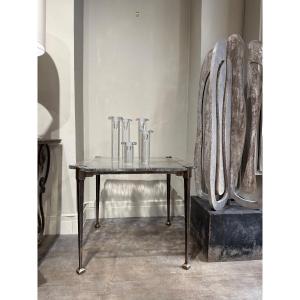 Lothar Klute Molded Bronze And Glass Table 