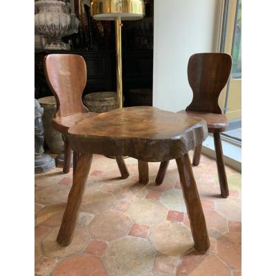 Primitive Set Table And Chairs