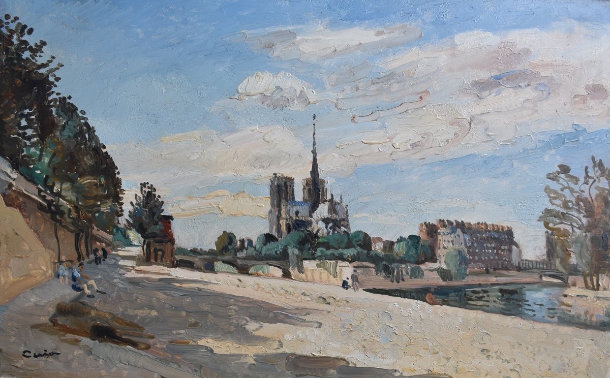 Edmond Ceria, Notre-Dame de Paris vue des quais de Seine