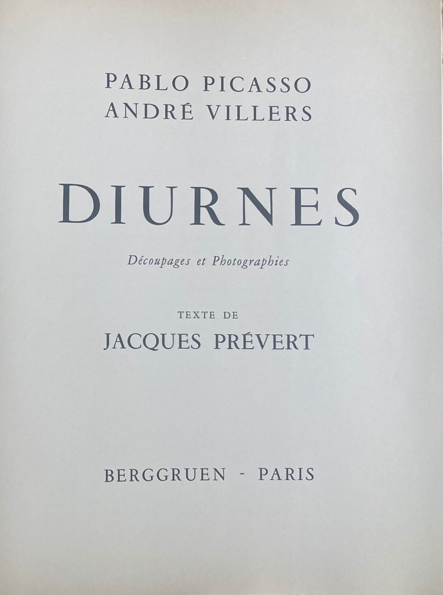 Diurnes, 1962, Picasso, Villers & Prévert -photo-3