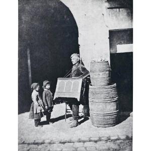 Charles Nègre, The Organ Player And Two Children, Circa 1853