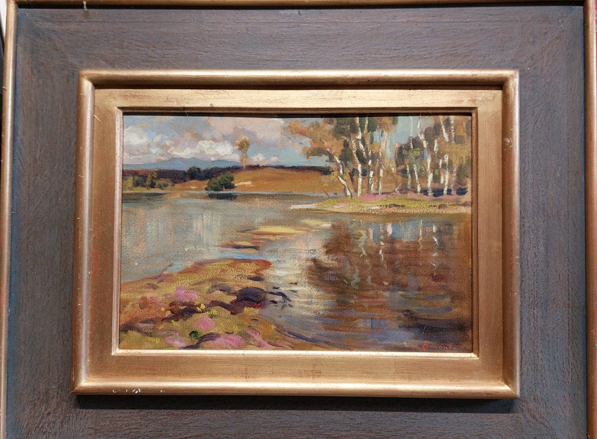 Jean Rémond (1872-1913) "edge Of Pond"-photo-4