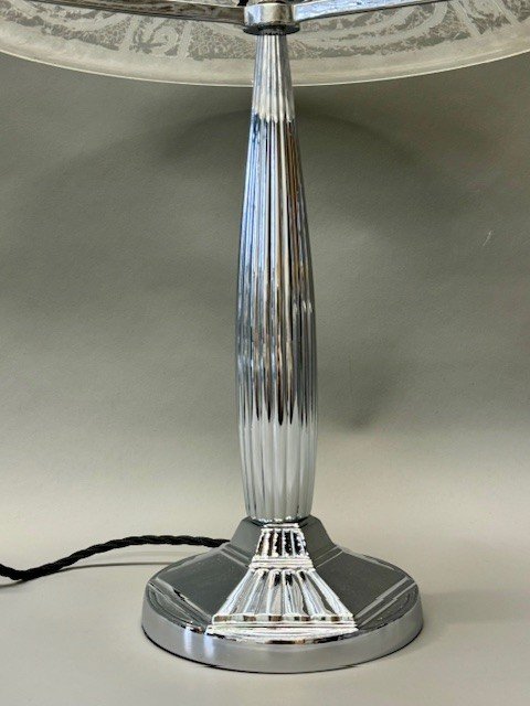 Lampe De Table Art Déco Très élégante - Dans Le Gout De Daum-photo-3