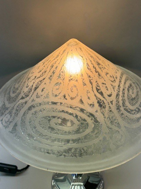 Lampe De Table Art Déco Très élégante - Dans Le Gout De Daum-photo-4