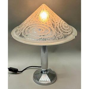 Lampe De Table Art Déco Très élégante - Dans Le Gout De Daum