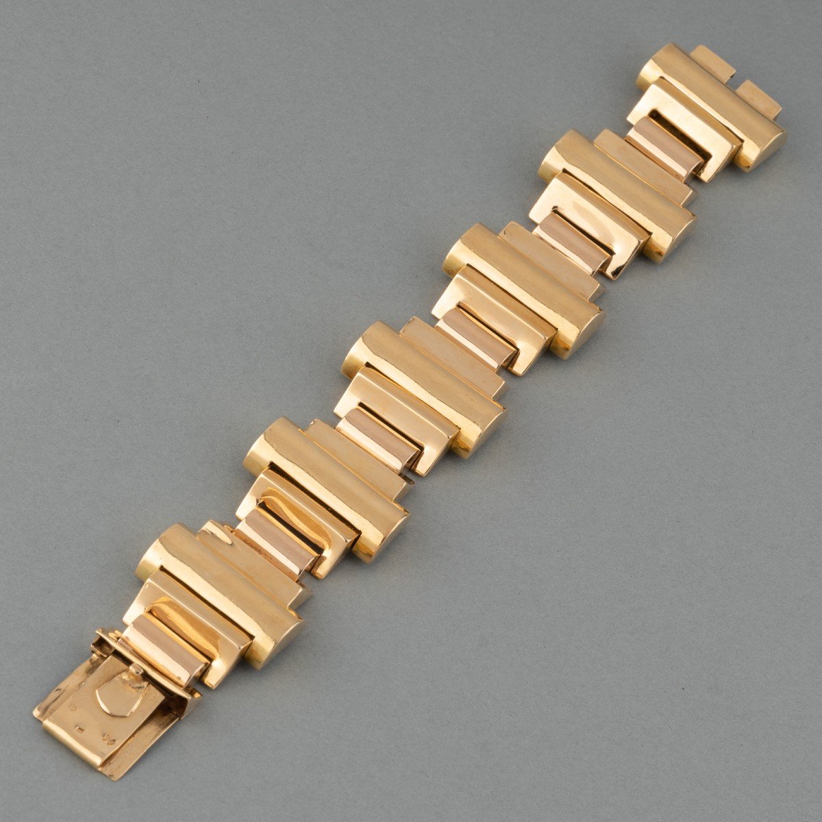 Gold French Tank Bracelet-photo-2