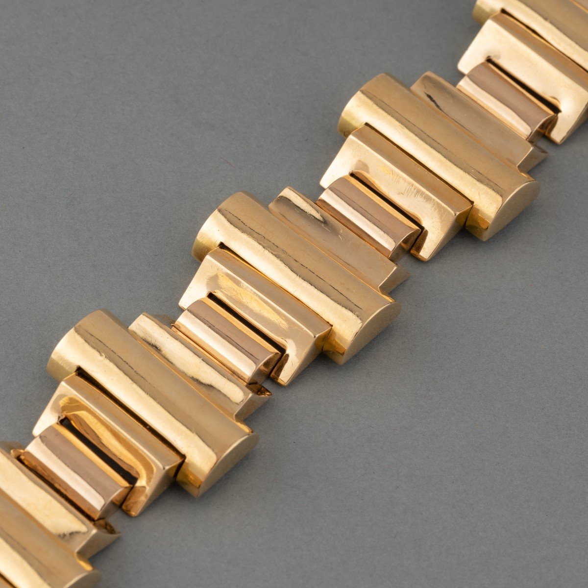 Gold French Tank Bracelet-photo-4