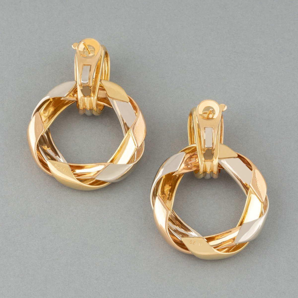 Vintage Gold Ear Clips By Cartier-photo-3