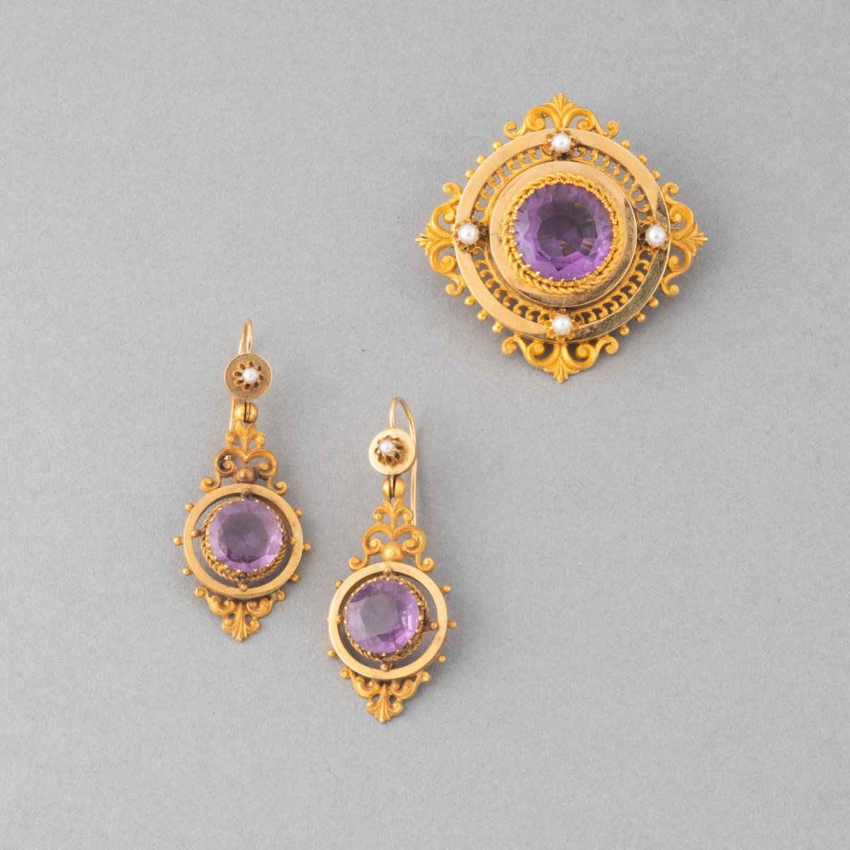 Napoleon III Set In Gold And Amethysts-photo-1