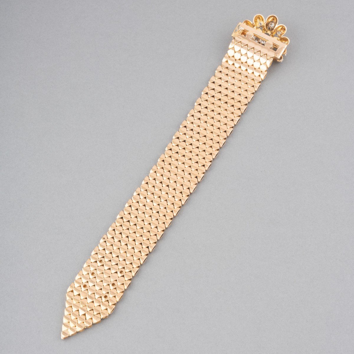 Vintage French Gold And Diamond Bracelet-photo-2