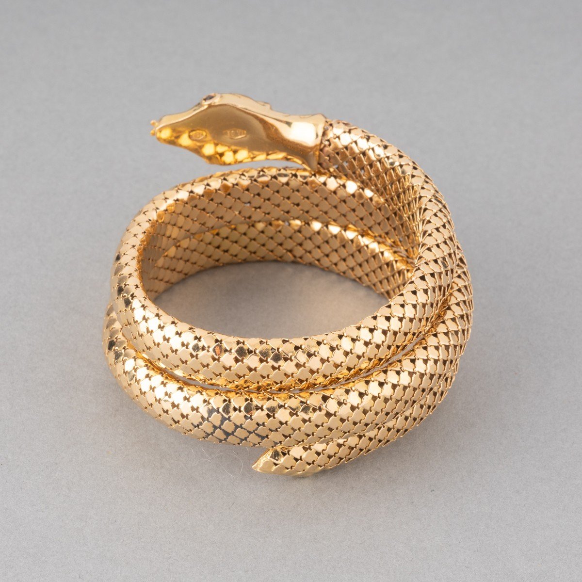 Vintage Gold Snake Bracelet -photo-1