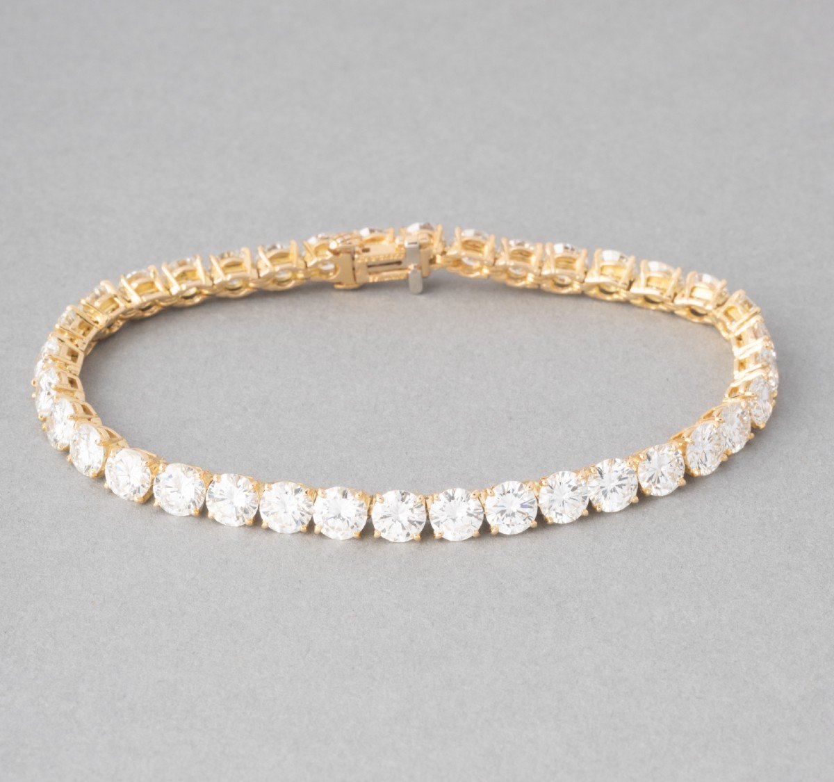 René Kreiss Vintage French Rivière Bracelet 16 Carat Diamonds