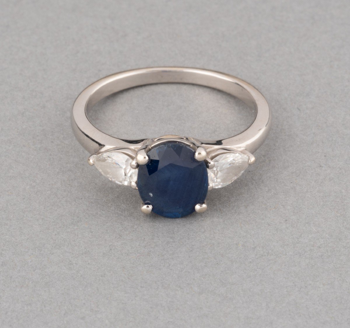 Vintage French Sapphire And Diamond Ring