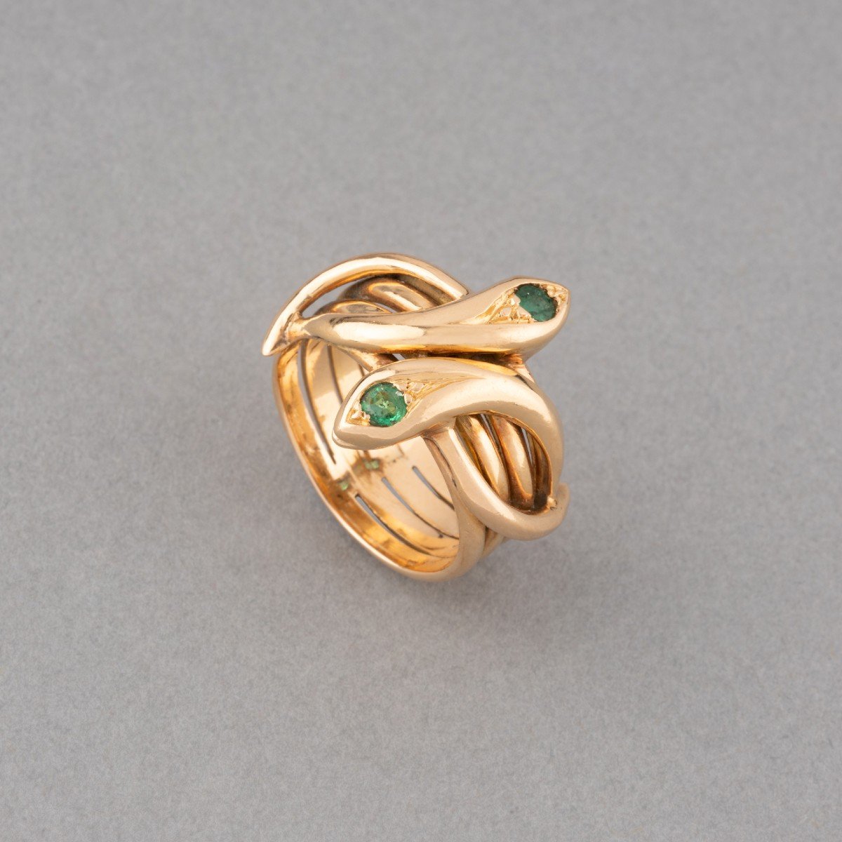 Antique French Gold And Emerald Ring-photo-2