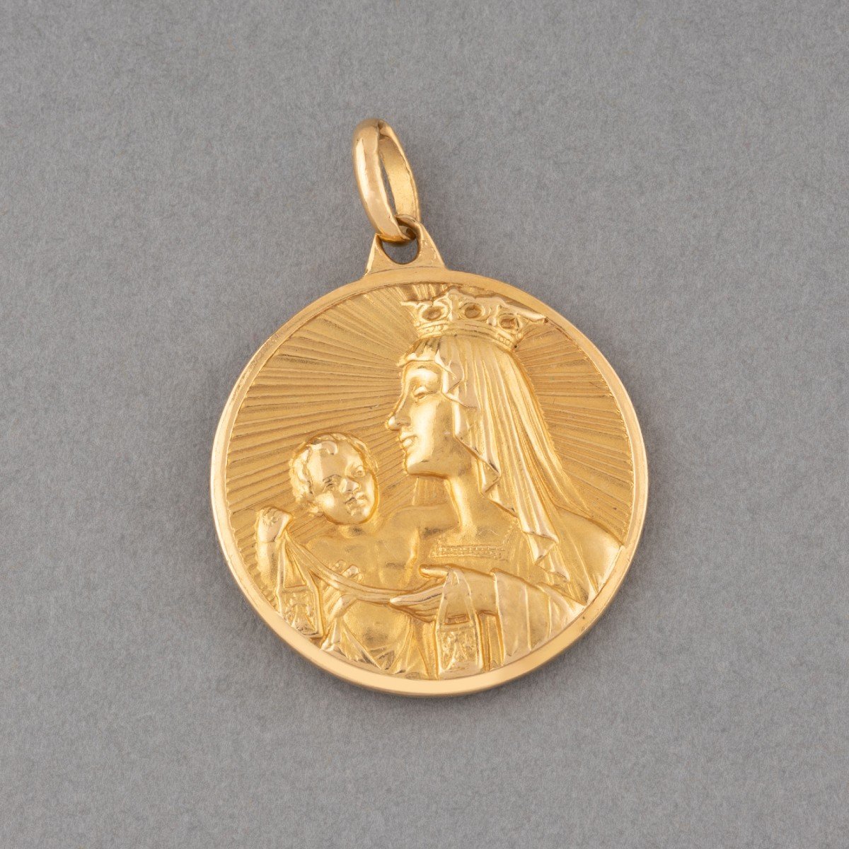 Pendentif Médaille Ancienne Française En Or 