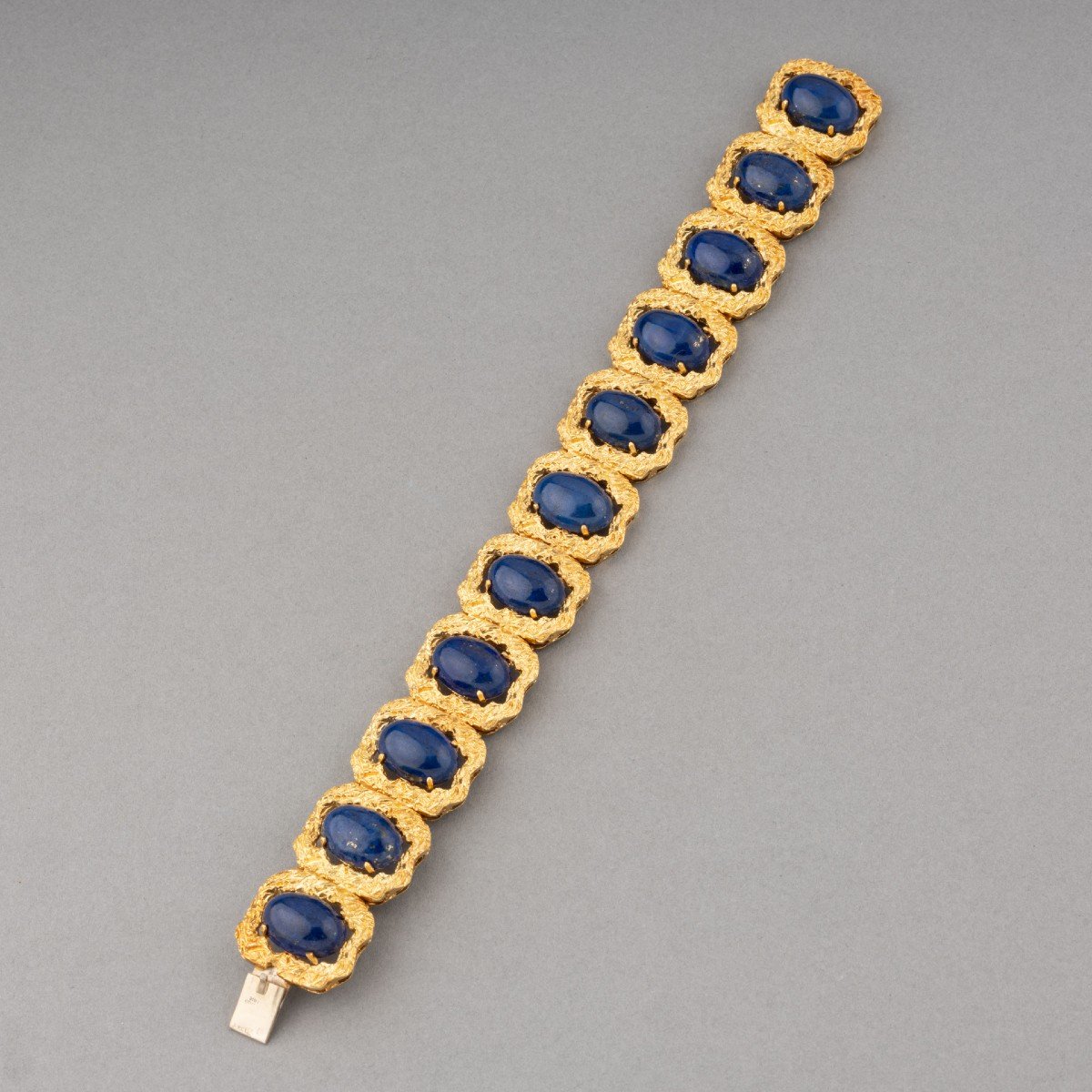 Bracelet En Or Et Lapis Lazuli Vers 1970-photo-2