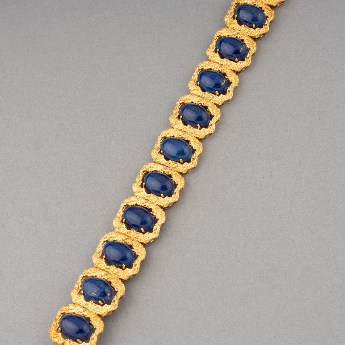 Bracelet En Or Et Lapis Lazuli Vers 1970-photo-3