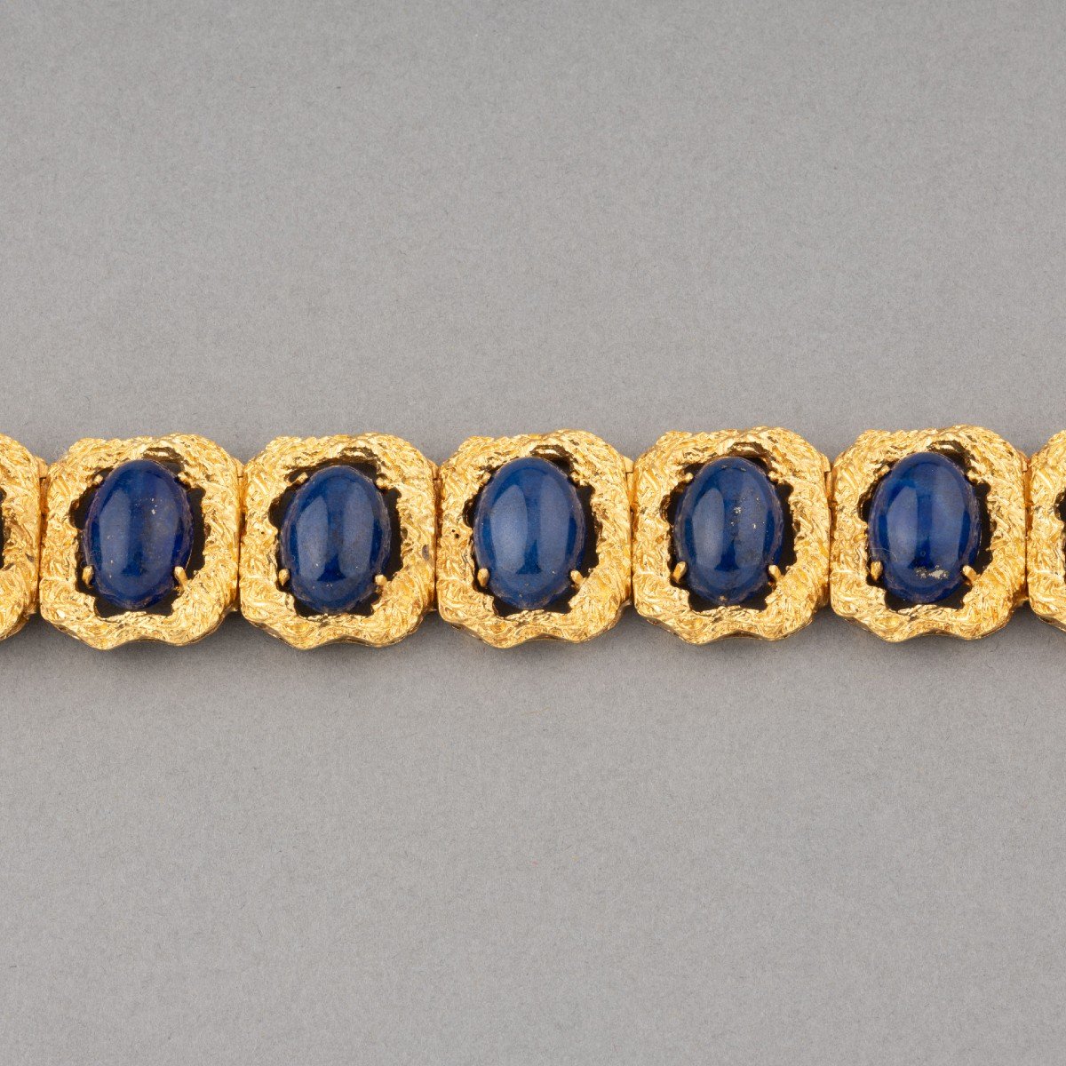 Bracelet En Or Et Lapis Lazuli Vers 1970-photo-4