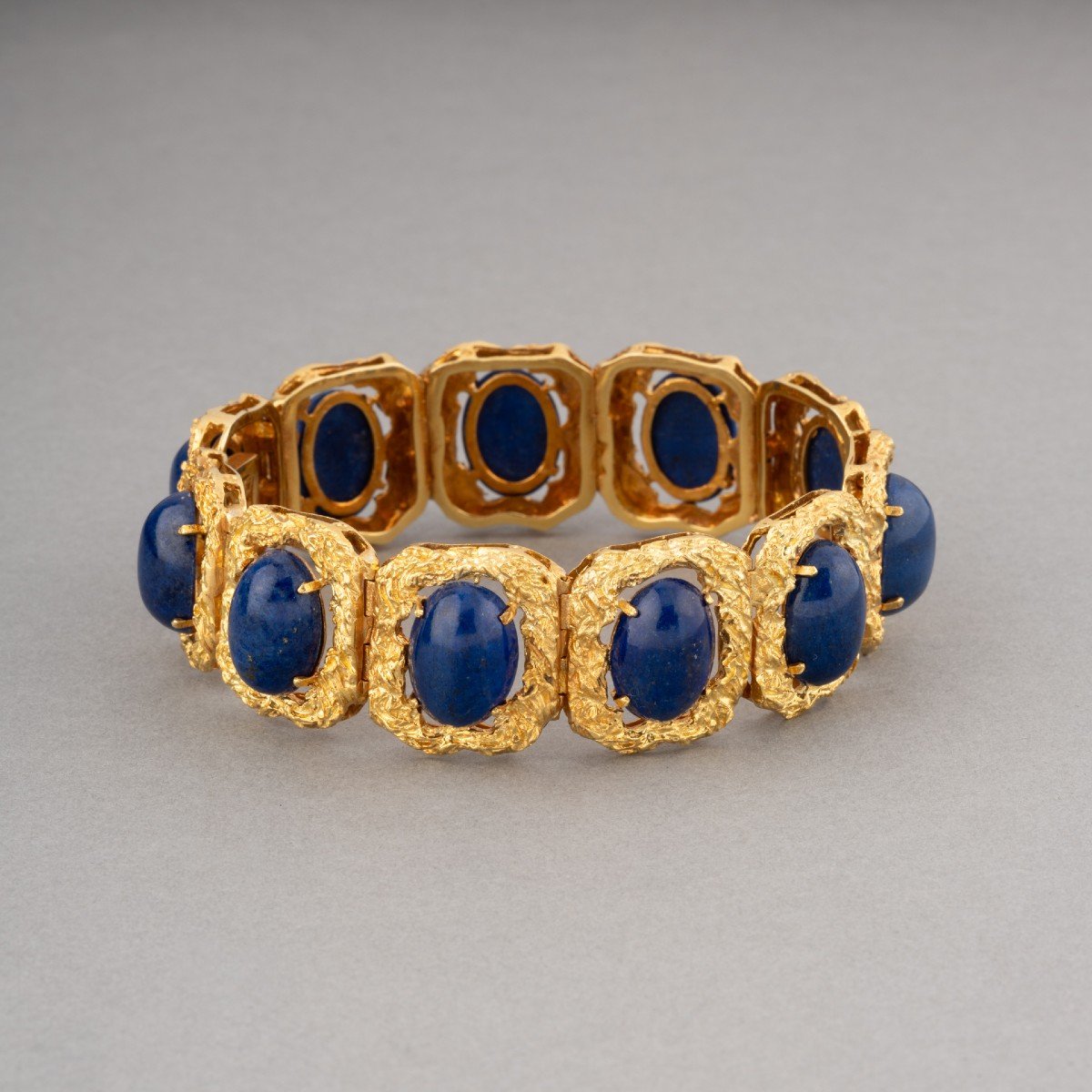 Bracelet En Or Et Lapis Lazuli Vers 1970-photo-1