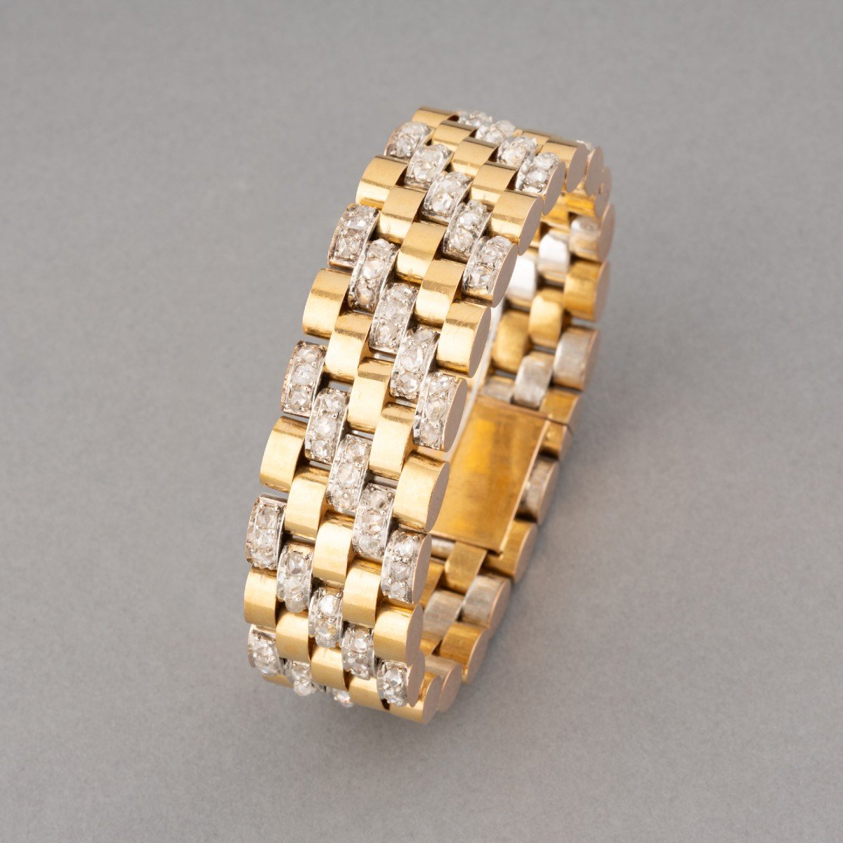 Retro Gold And Diamond Bracelet -photo-2