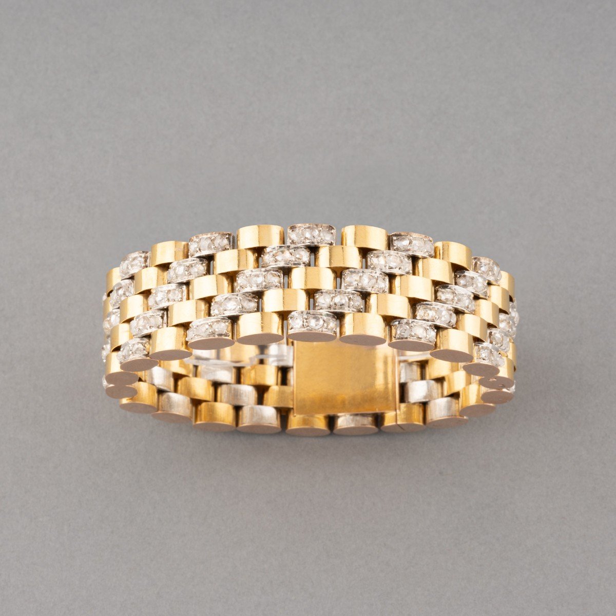 Retro Gold And Diamond Bracelet -photo-3