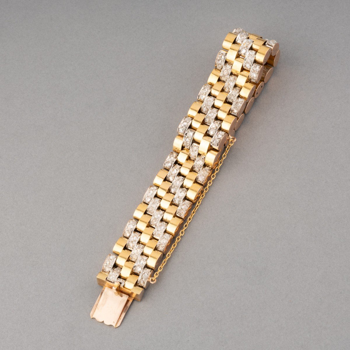 Retro Gold And Diamond Bracelet -photo-4