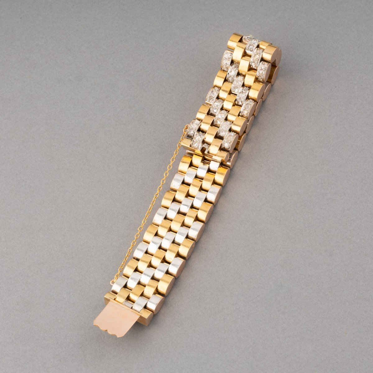 Retro Gold And Diamond Bracelet -photo-1