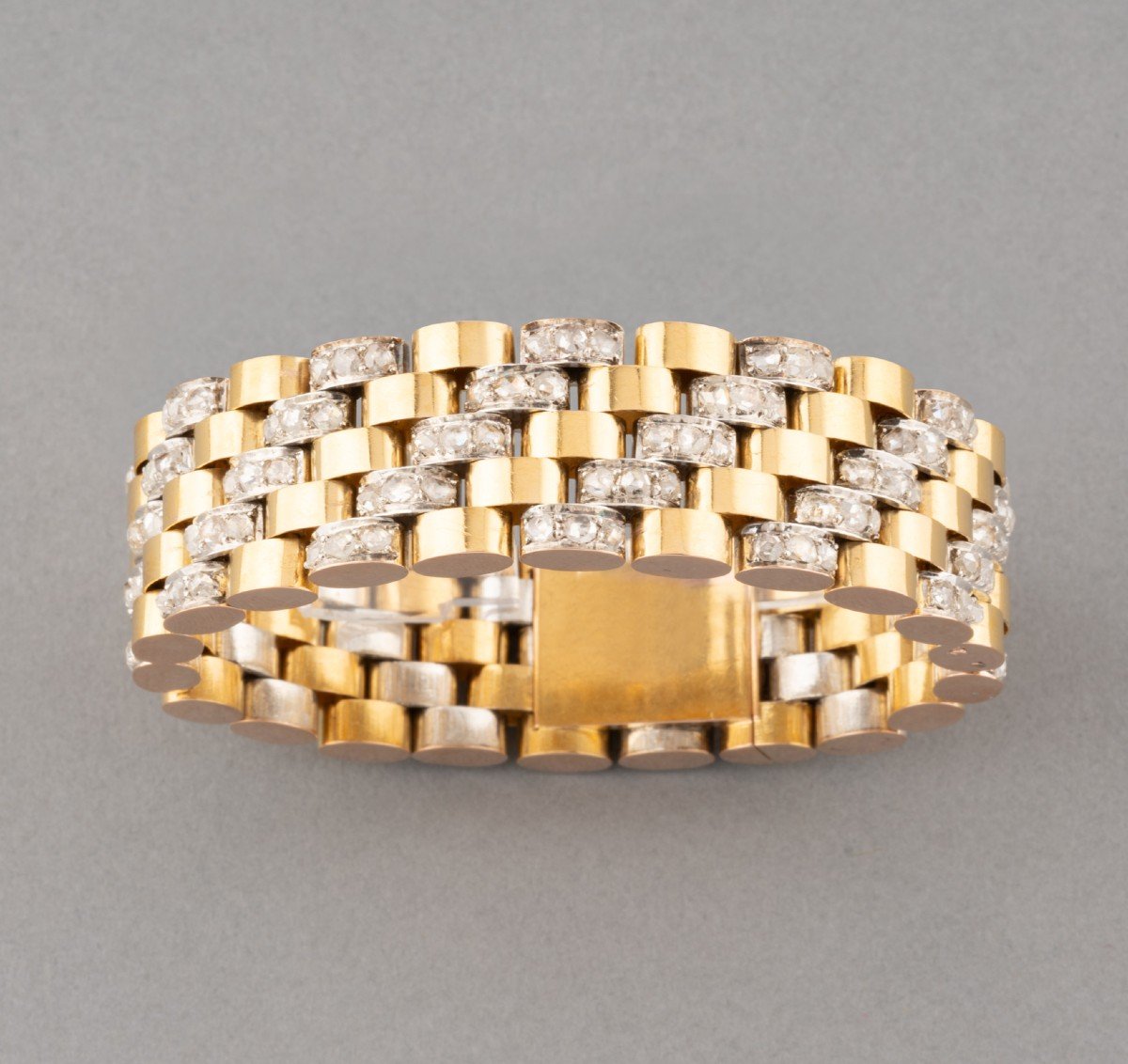 Retro Gold And Diamond Bracelet 