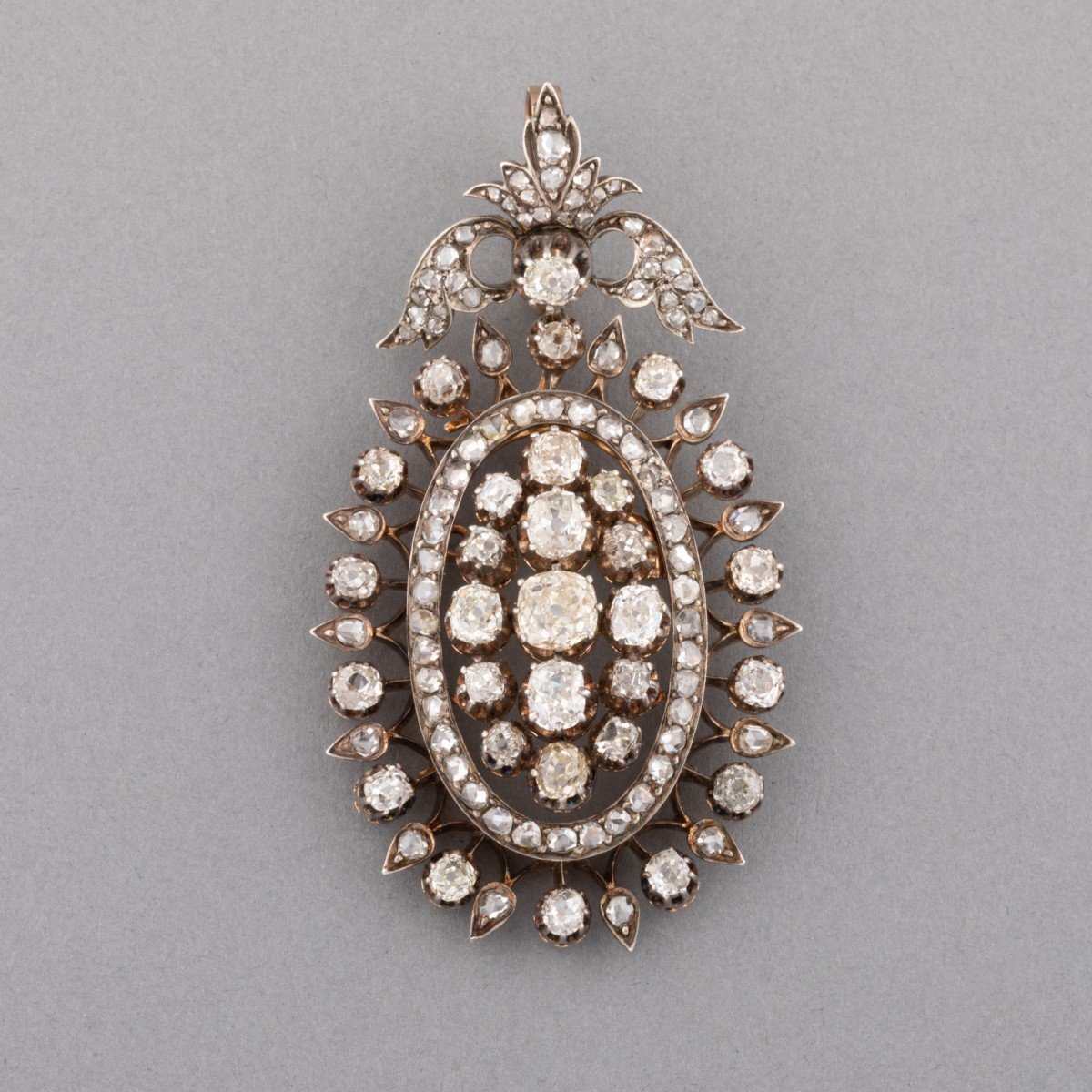 Antique Napoleon III Diamond Pendant