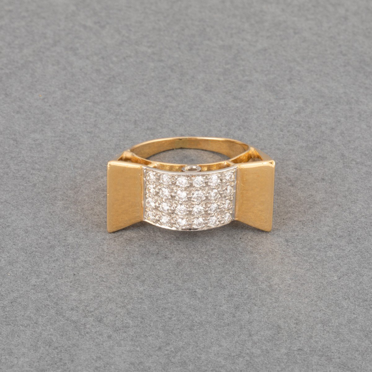 Bague Vintage En Or Et Diamants-photo-1