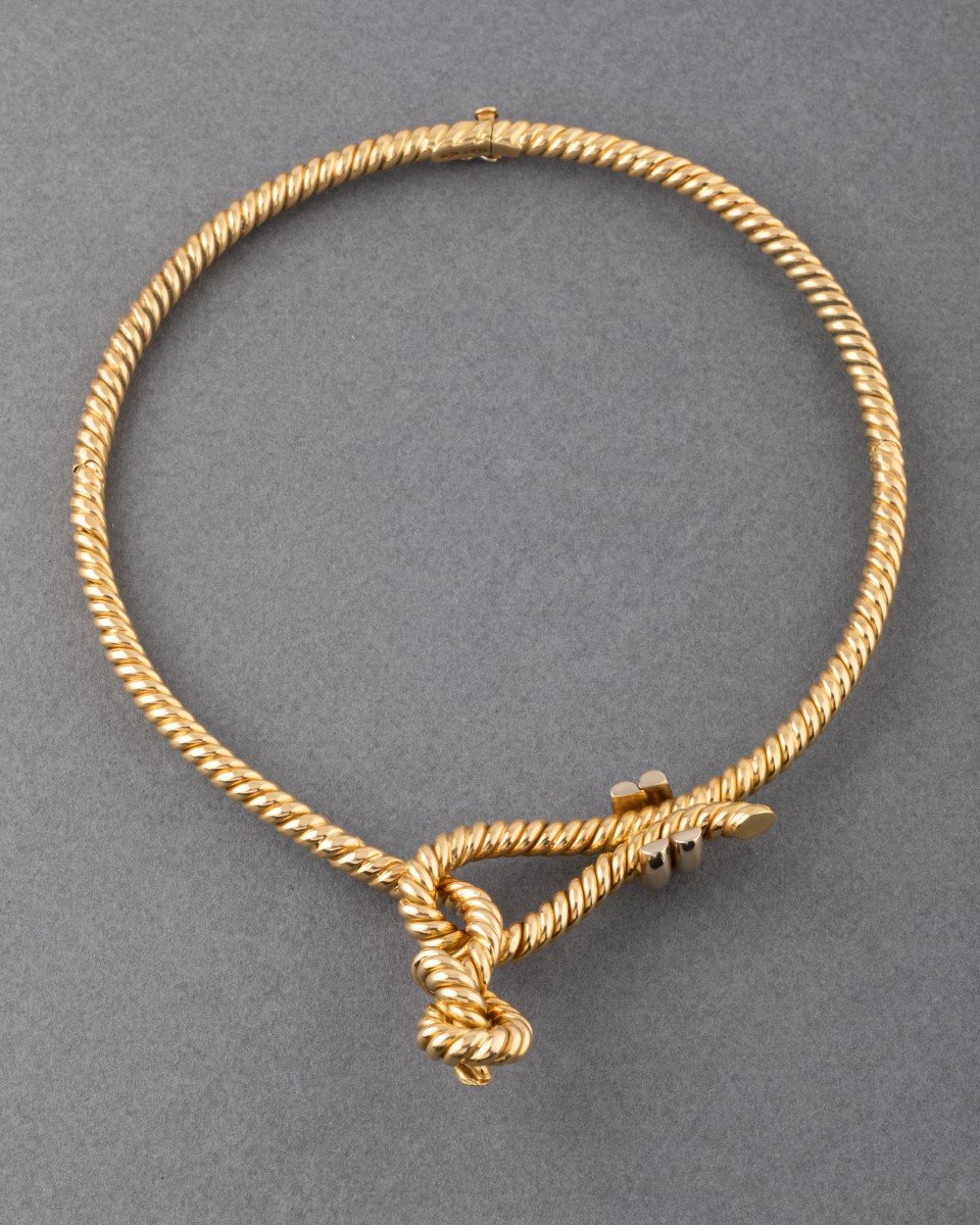 Vintage Gold Rope Necklace-photo-3