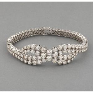 Vintage Bracelet In Gold And 13 Carats Of Diamonds