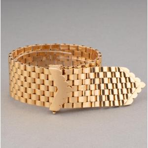 Vintage French Gold Belt Bracelet 