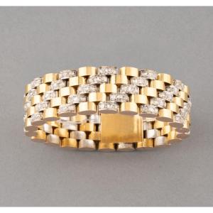 Retro Gold And Diamond Bracelet 