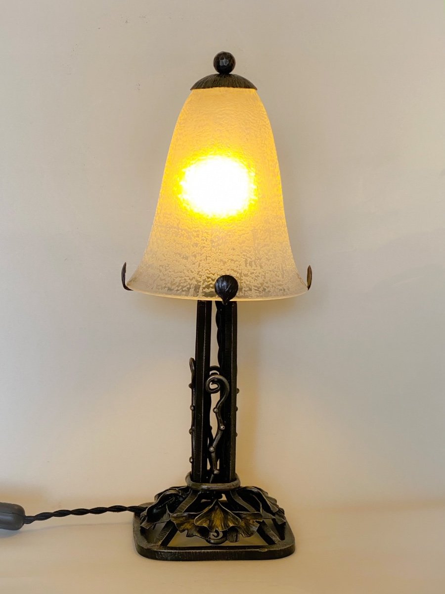 Daum Nancy France Art Deco Lamp-photo-2